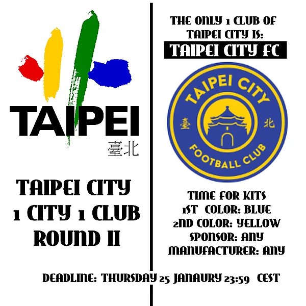 1 CITY 1 CLUB  - TAIPEI CITY - PART II - KITS