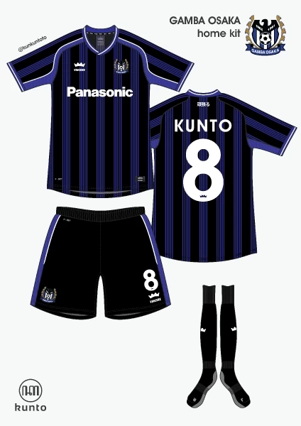 Gamba Osaka home kit by @kunkuntoto