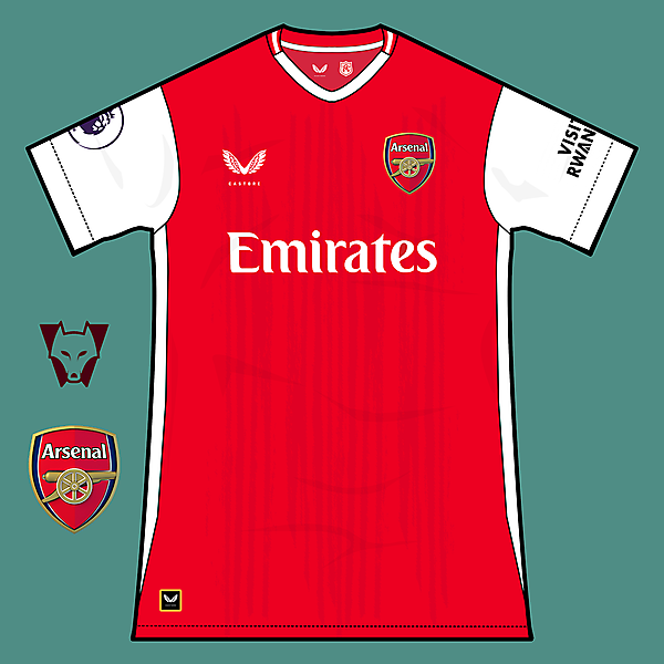Arsenal x Castore home shirt