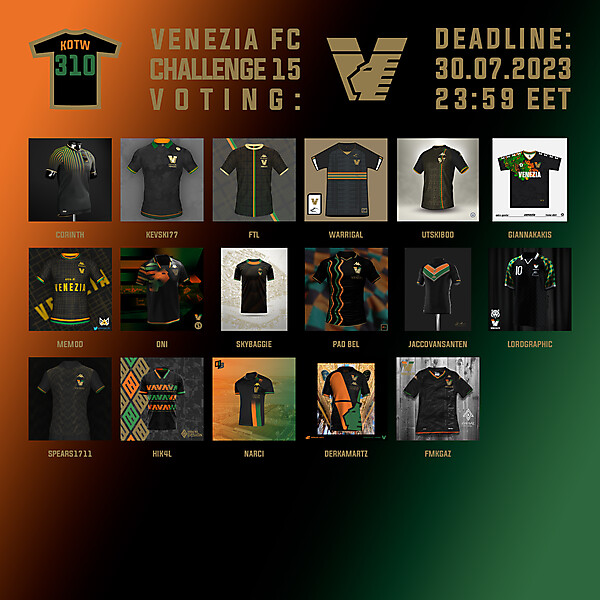 KOTW 310 - CHALLENGE 15 - VOTING PHASE - VENEZIA FC