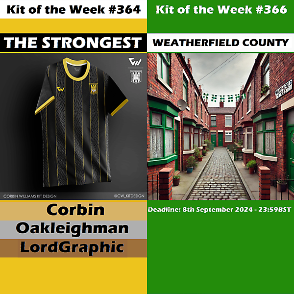 KOTW364 - RESULTS - THE STRONGEST | KOTW366 - WEATHERFIELD COUNTY FC