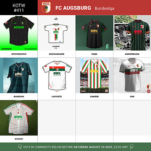 KOTW 411 - VOTING - FC AUGSBURG