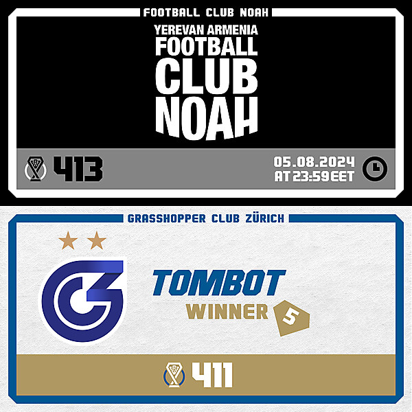 CRCW 413 - ENTRY PHASE -  FC NOAH / CRCW 411 - VOTING PHASE - GRASSHOPPER CZ