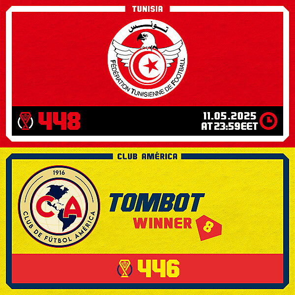 CRCW 448 - ENTRY PHASE - TUNISIA / CRCW 446 - RESULTS PHASE - CLUB AMERICA