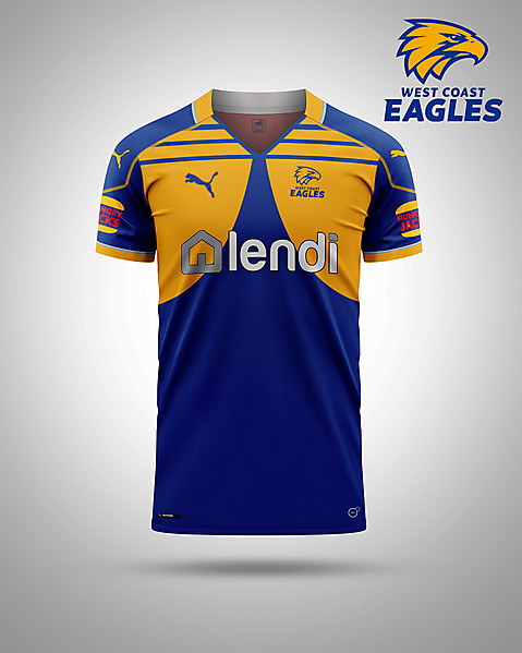 West Coast Eagles AFL as a soccer kit