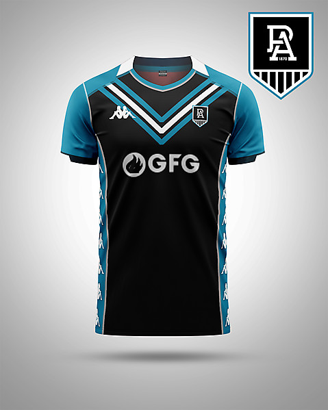 Port Adelaide AFL as a soccer kit