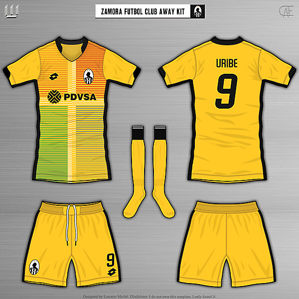 Zamora Fútbol Club Away Kit - by LorenzoMarini1997/CATE (REUPLOAD)