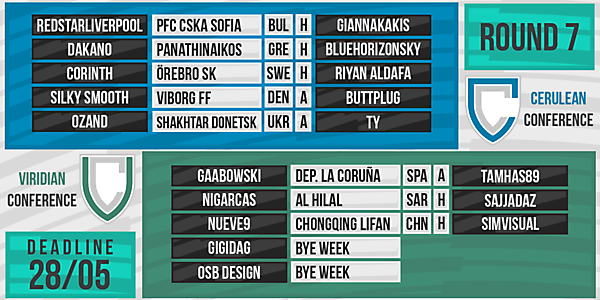 DFSL Round 7 Fixtures