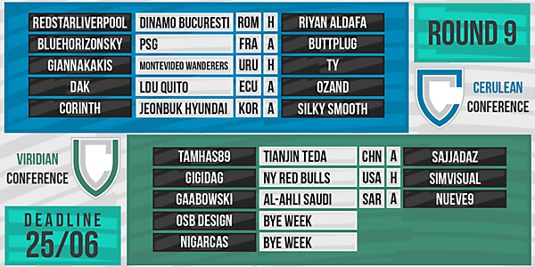 DFSL Round 9 Fixtures