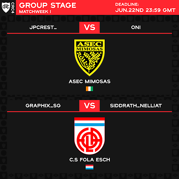 Group A - Matchweek 1