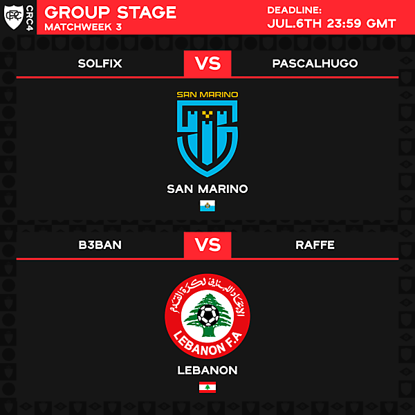 Group D - Matchweek 3