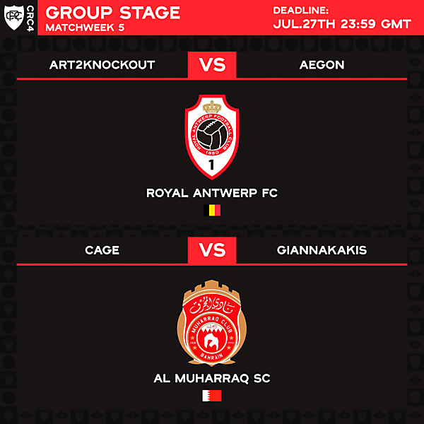 Group E - Matchweek 5