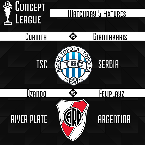 Premier League/Second League Matchday 5 Fixtures