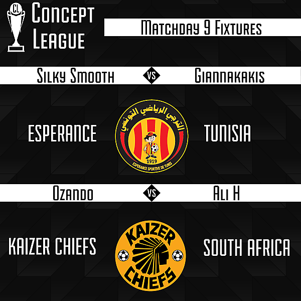 Premier League/Second League Matchday 9 Fixtures