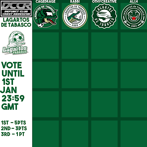 DCCR5 - Lagartos De Tabaco -Voting