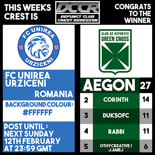 DCCR12 - FC Unirea Urziceni