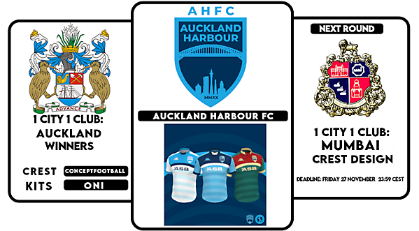 1 CITY 1 CLUB - WINNERS & NEXT ROUND - MUMBAI - CREST DESIGN