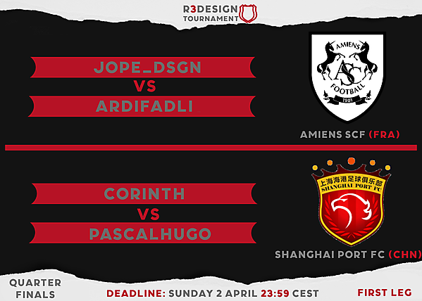 Quarter-finals First Leg Matches 1 & 2