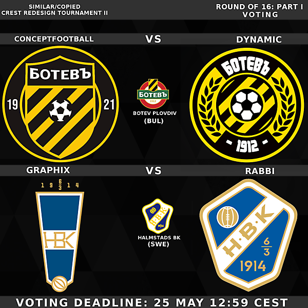 Round of 16 Part I Voting - Matches 5 & 6 RE-UPLOAD