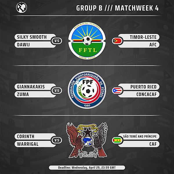 Week 4 // Group B // Matches