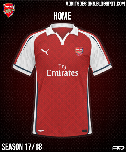 Arsenal FC Home Kit Season 17/18