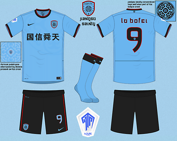 Jiangsu Sainty FC Away Kit - Azure League MD 8