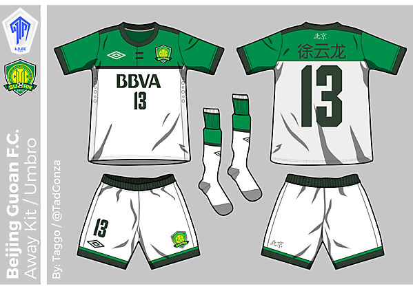 Beijing Guoan Away Kit / Azure League /