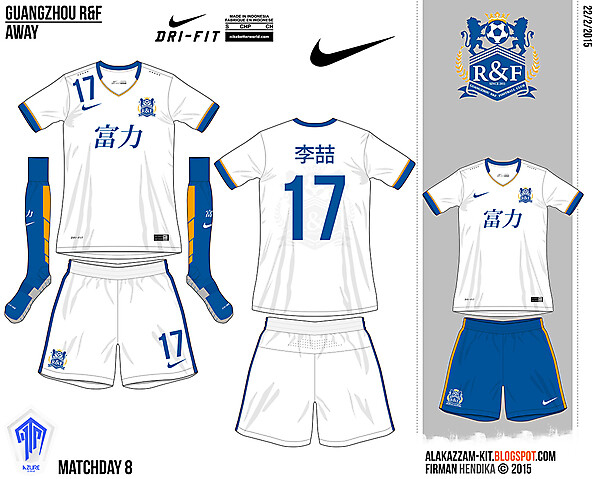 Guangzhou R&F Away - Azure League, Matchday 8