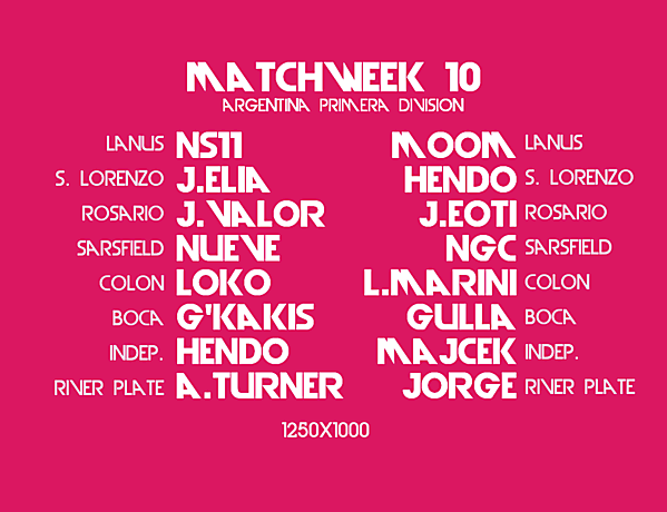 Matchday 10 Draw : Crimson League