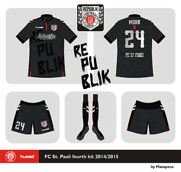 St. Pauli x Hummel fourth shirt 2014 2015