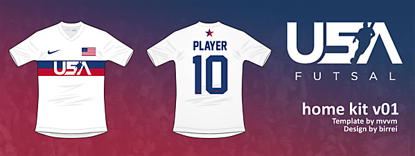 USA Futsal home kit v01
