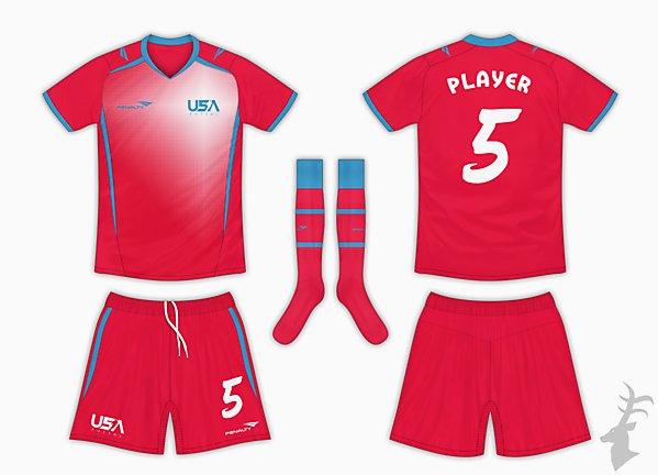 USA Futsal Away Kit - Vibrant Colours