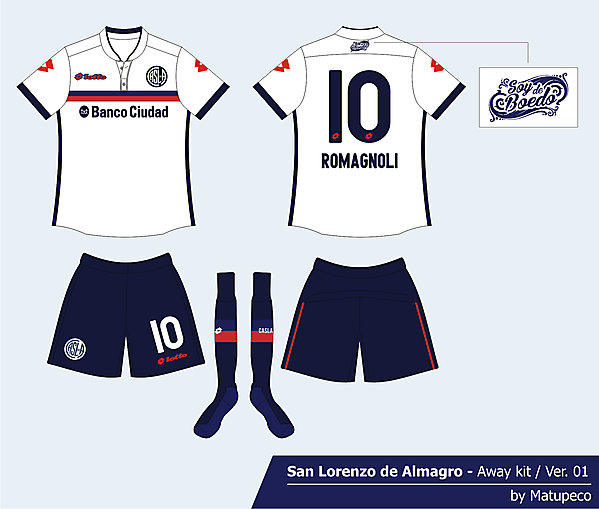 San Lorenzo de Almagro Away kit ver 01