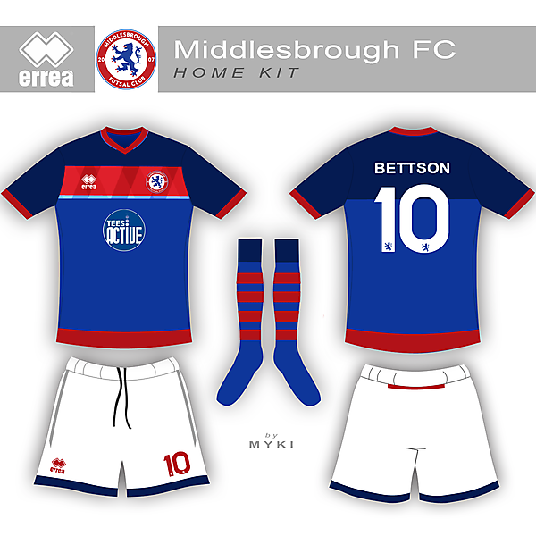 Middlesbrough Futsal Club Home Kit