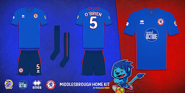 Middlesbrough Home Kit 003 by Morgan OBrien 
