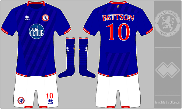 Middlesbrough Futsal Club Home - Errea Kit