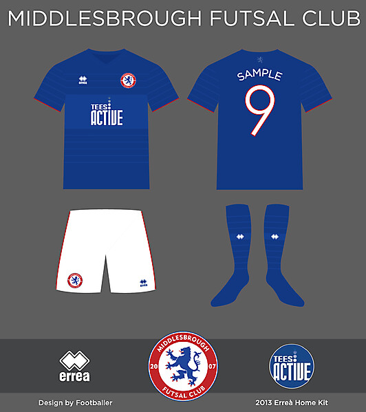 Middlesbrough Futsal Club Erreà Home Kit