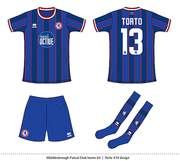 Middlesbrough Futsal Club 2013 Erreà home kit