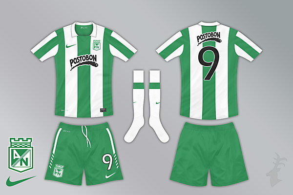 Atletico Nacional Home Kit - Nike