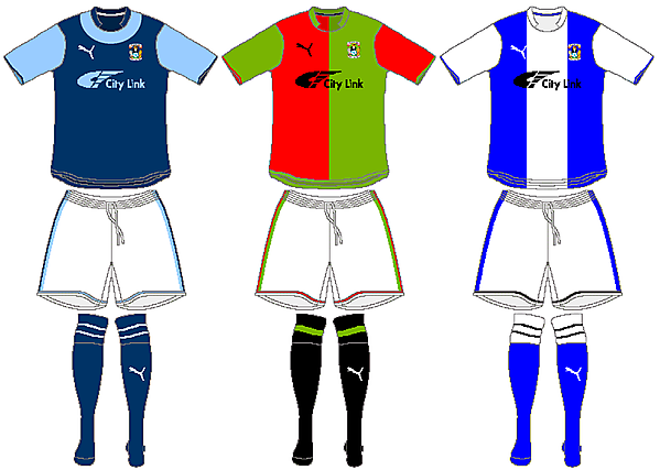 Coventry City Puma Home, Away and Third