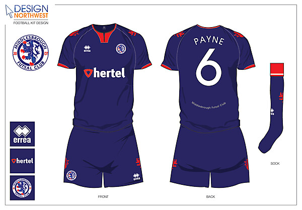 Design Northwest\'s Middlesbrough Futsal Club Design