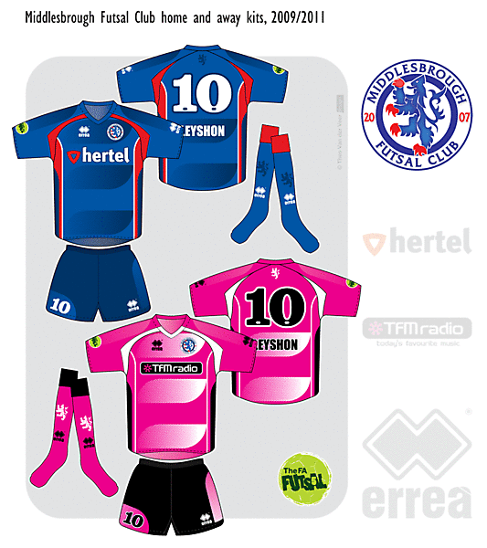 Middlesbrough Futsal Club home and away 2009/2011