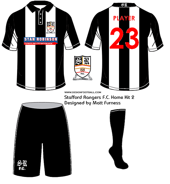 Stafford Rangers F.C. kit designs
