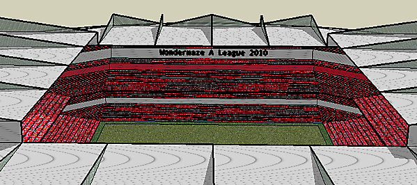 Modern Style Football Stadium.