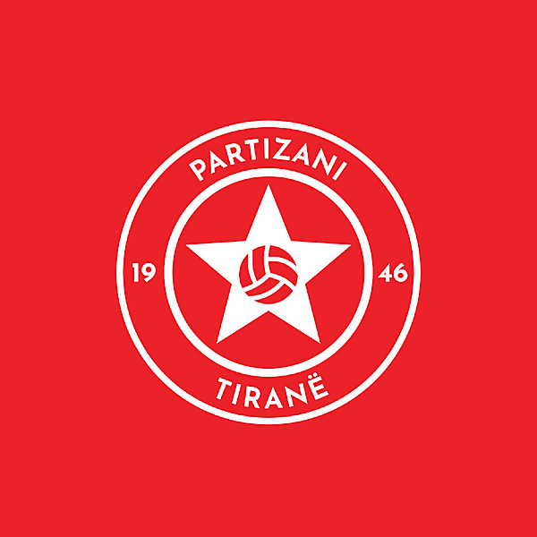 Partizani Tiranë – Modern Emblem Concept (Albania)