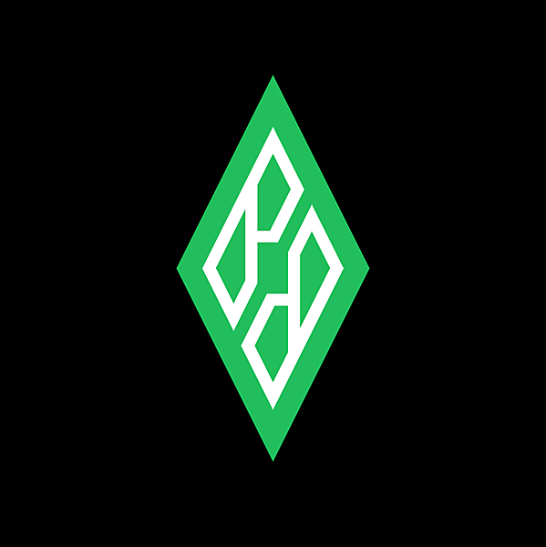 Borussia Moenchengladbach B/M inside iconic diamond  logo concept 
