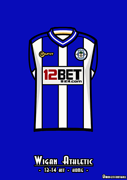 Wigan Ath. 13-14 home kit