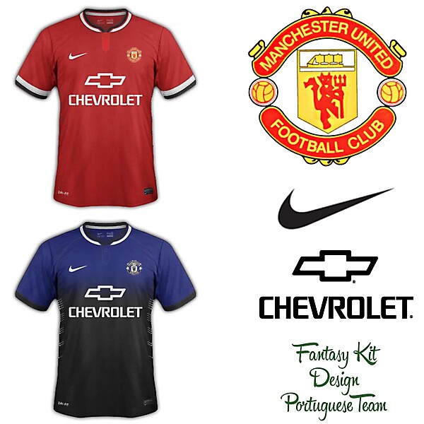 Manchester United Fantasy Home and Away 2014/2015 with new sponsor Chevrolet