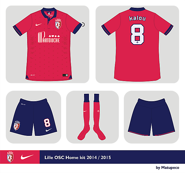 Lille OSC home kit 2014 - 2015