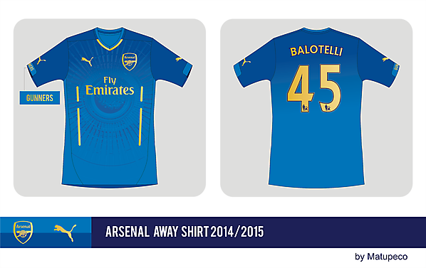 Arsenal FC away shirt 2014 / 2015